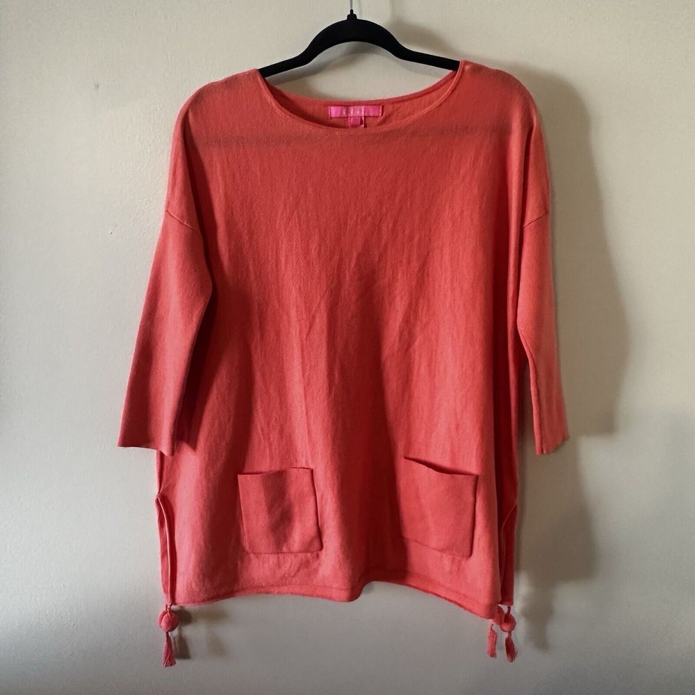 Lilly Pulitzer Dolman Short Sleeve Sweater Top Oversized Sz XS *READ*